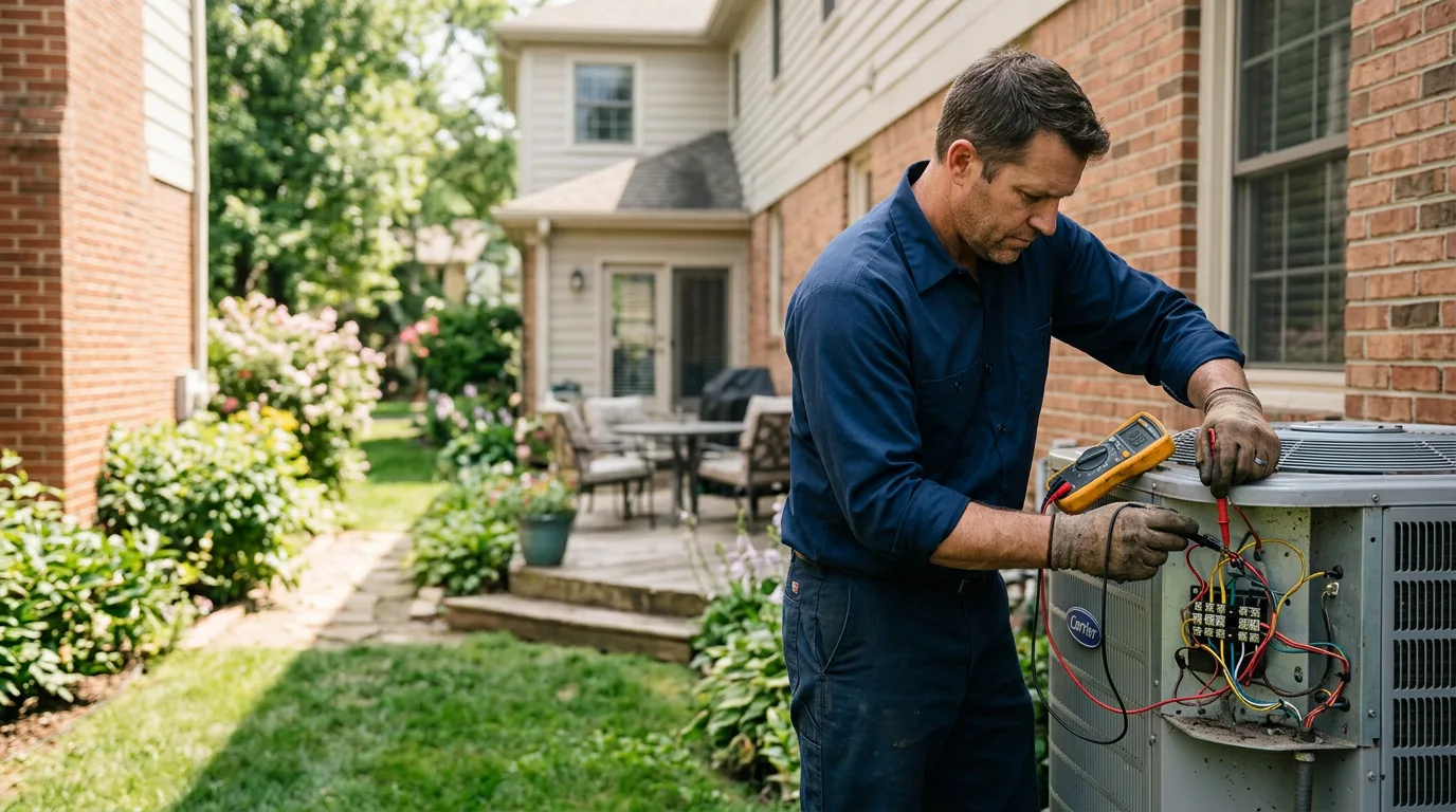 HVAC technician working near Mansfield, PA